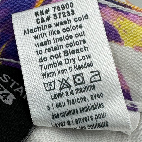 Big Star 1974 Jeans Pants Womens Alex Mid Rise Skinny Floral Multicolor 27R - Picture 11 of 12